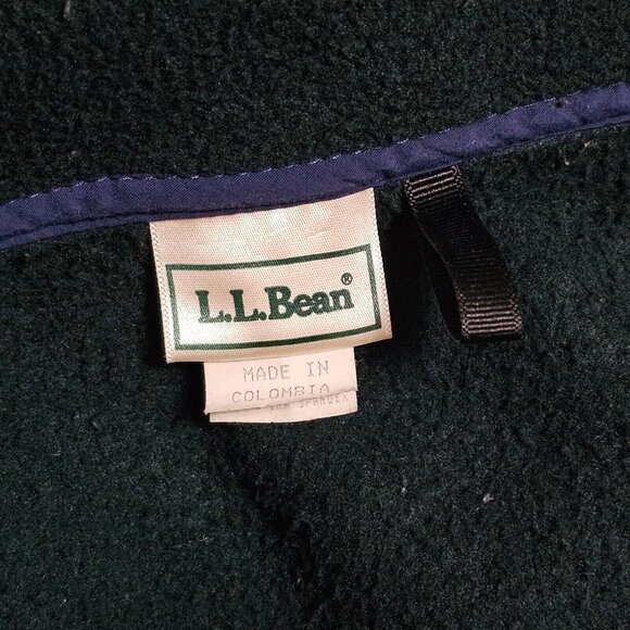 Vintage LL Bean Fleece Jacket Mens XXL Tall Forest Green Full Zip 2XLT FY31 - Picture 7 of 9